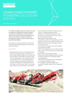 Puinrecyclinginstallaties Sandvik US440i