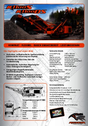 Puinrecyclinginstallaties Rockster R1100S 