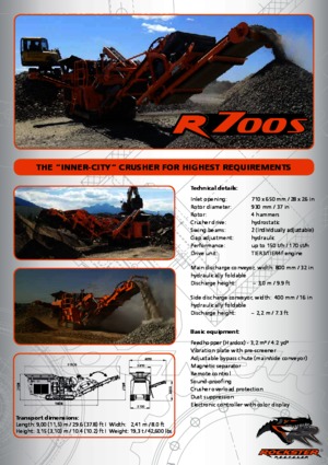 Puinrecyclinginstallaties Rockster R700S 