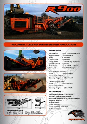 Puinrecyclinginstallaties Rockster R900 