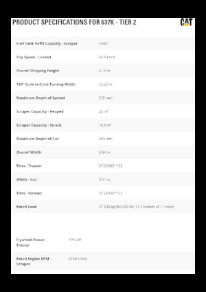 Schrapers Caterpillar 637K