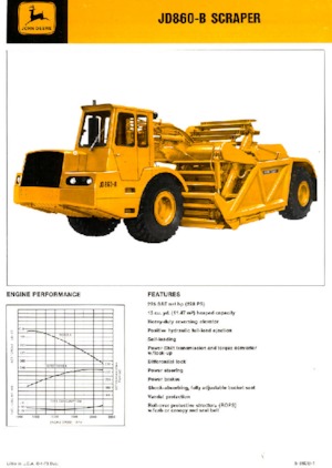 Schrapers John Deere Construction JD860-B