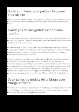 Zeefbakken Epiroc BS 1600