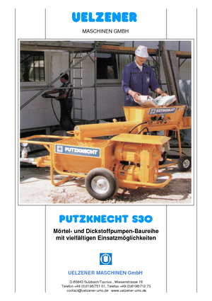 Schroeftransporteurpompen Uelzener S 30 Mini