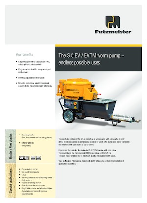 Schroeftransporteurpompen Putzmeister S 5 EVTM