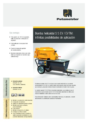 Schroeftransporteurpompen Putzmeister S 5 EVTM