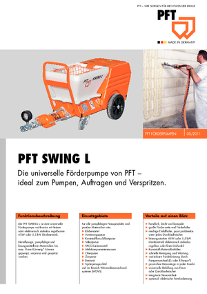 Schroeftransporteurpompen PFT Swing L 400