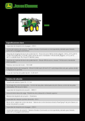 Zelfrijdende veldspuiten John Deere 332M