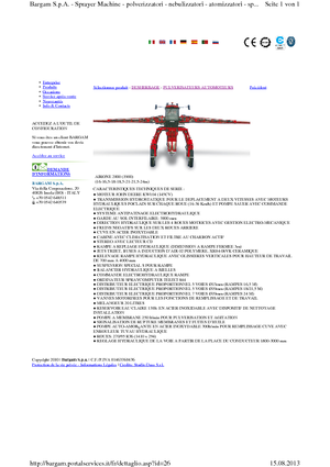 Zelfrijdende veldspuiten Bargam Airone 2000