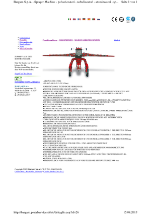 Zelfrijdende veldspuiten Bargam Airone 2000