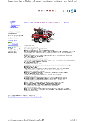 Zelfrijdende veldspuiten Bargam Mac 2000 ES C