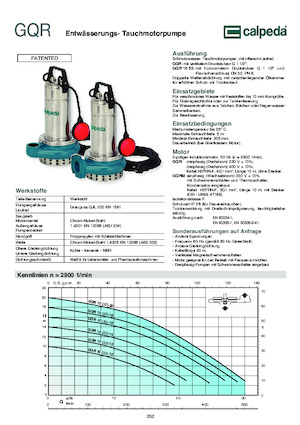 Rioolpomp Calpeda GQR 10-16