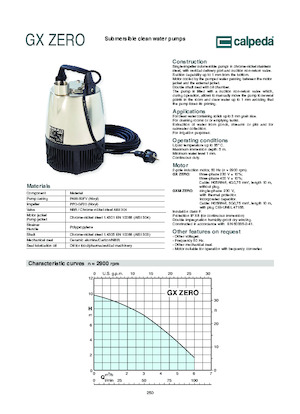 Rioolpomp Calpeda GXRM Zero