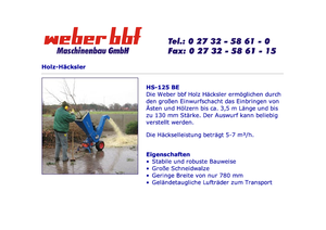 Afvalverwijderingsinstallatie - Hakselmachines weber bbf HS 125 BE