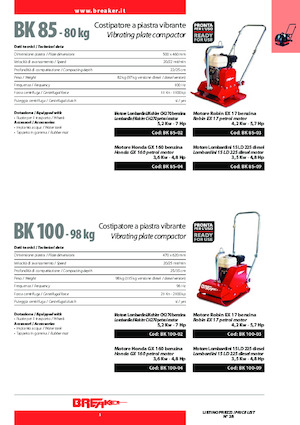 Eenrichtings Trilplaten Breaker BK 85-02