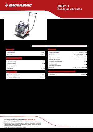 Eenrichtings Trilplaten Dynapac DFP11