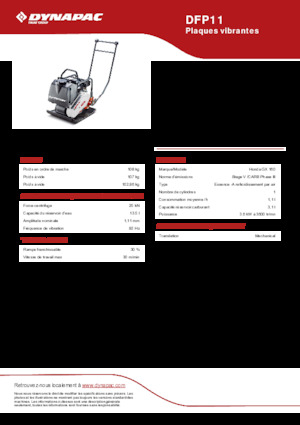 Eenrichtings Trilplaten Dynapac DFP11