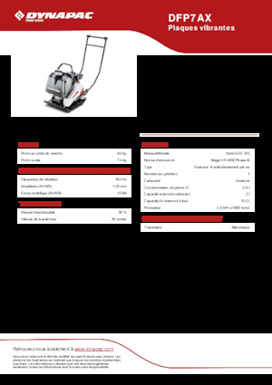 Eenrichtings Trilplaten Dynapac DFP7AX