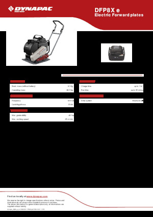 Eenrichtings Trilplaten Dynapac DFP8X e