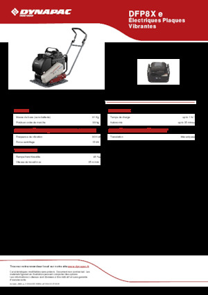 Eenrichtings Trilplaten Dynapac DFP8X e