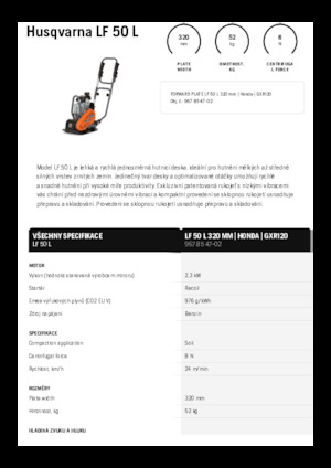 Eenrichtings Trilplaten Husqvarna LF 50 L