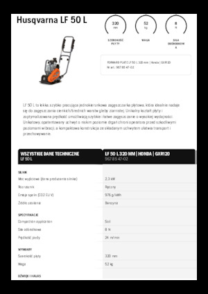 Eenrichtings Trilplaten Husqvarna LF 50 L