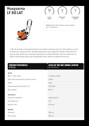 Eenrichtings Trilplaten Husqvarna LF 60 LAT