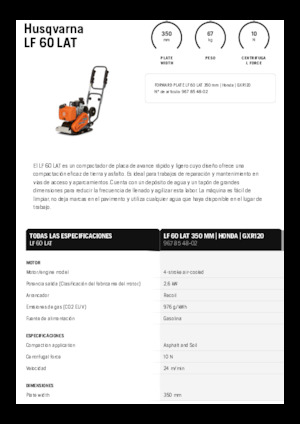 Eenrichtings Trilplaten Husqvarna LF 60 LAT