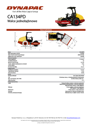 Enkele-trommelwals Dynapac CA 134 PD