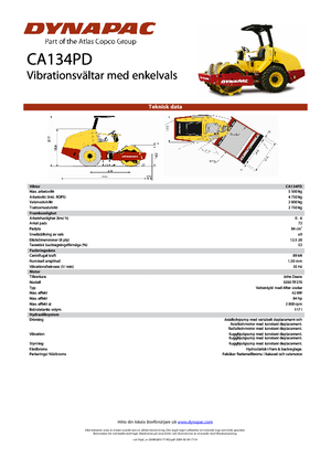 Enkele-trommelwals Dynapac CA 134 PD