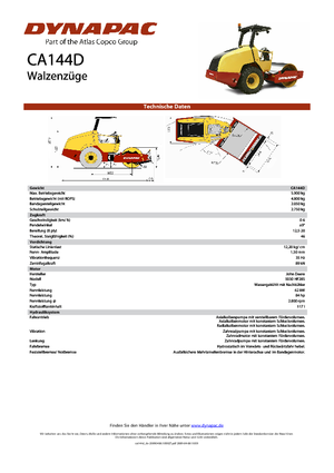 Enkele-trommelwals Dynapac CA 144 D