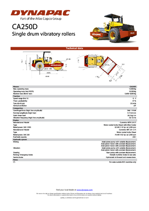 Enkele-trommelwals Dynapac CA 250 D