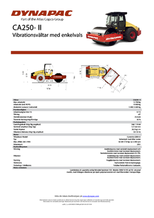 Enkele-trommelwals Dynapac CA 250-II
