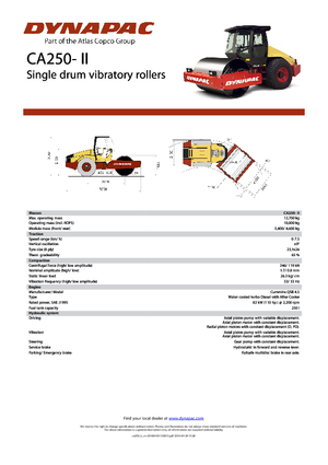 Enkele-trommelwals Dynapac CA 250-II