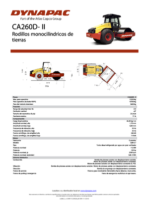 Enkele-trommelwals Dynapac CA 260 D-II