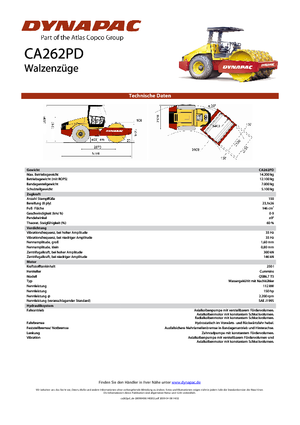 Enkele-trommelwals Dynapac CA 262 PD