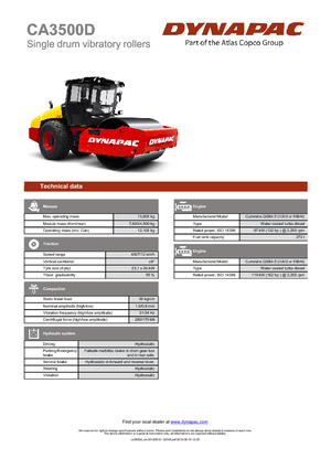 Enkele-trommelwals Dynapac CA 3500 D