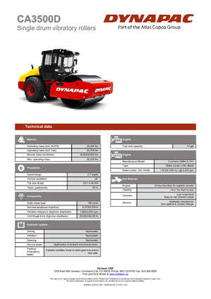 Enkele-trommelwals Dynapac CA 3500 D