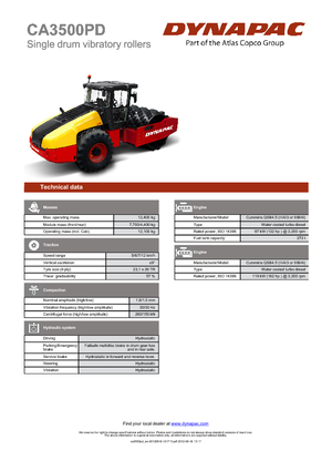 Enkele-trommelwals Dynapac CA 3500 PD
