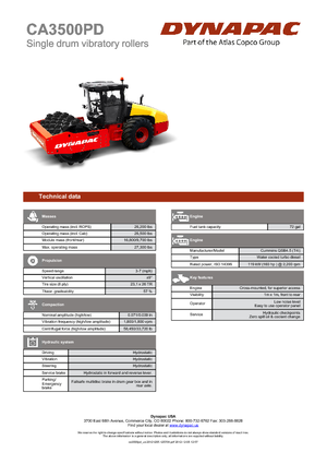 Enkele-trommelwals Dynapac CA 3500 PD
