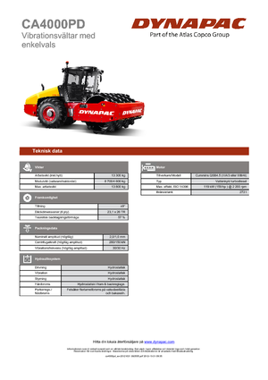 Enkele-trommelwals Dynapac CA 4000 PD