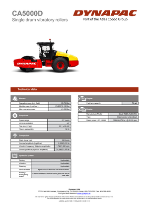 Enkele-trommelwals Dynapac CA 5000 D