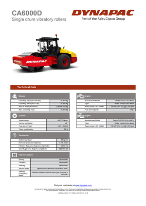 Enkele-trommelwals Dynapac CA 6000 D