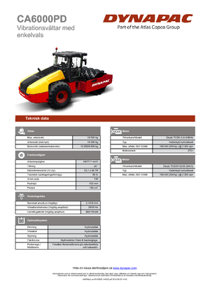 Enkele-trommelwals Dynapac CA 6000 PD
