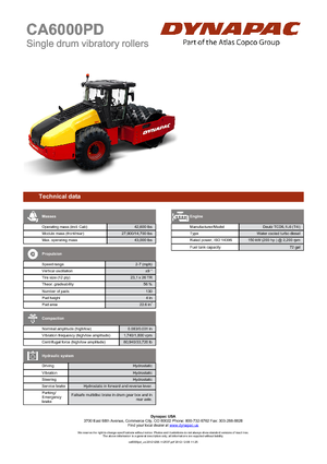 Enkele-trommelwals Dynapac CA 6000 PD