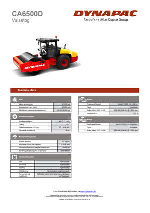 Enkele-trommelwals Dynapac CA 6500 D