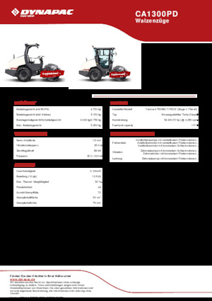 Enkele-trommelwals Dynapac CA1300PD