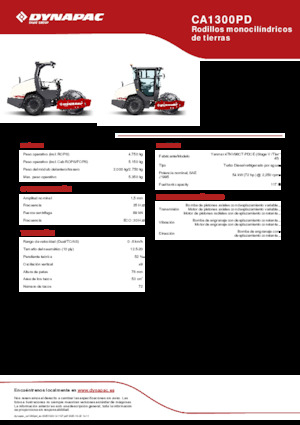 Enkele-trommelwals Dynapac CA1300PD