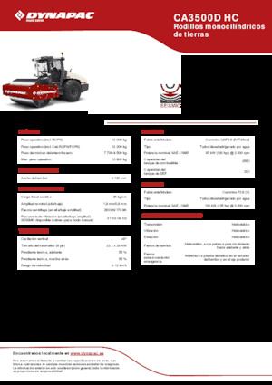 Enkele-trommelwals Dynapac CA3500D HC