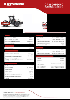 Enkele-trommelwals Dynapac CA3500PD HC